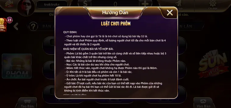 Phỏm Tại SunWin Trải Nghiệm Đẳng Cấp Casino Thượng Lưu Và Nhận Thưởng Cực Lớn
